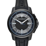 Maserati SFIDA Black Dial Black Rubber Strap Watch For Men - R8851123004