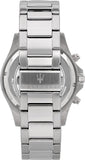 Maserati SFIDA Chronograph Black Dial Silver Steel Strap Watch For Men - R8873640004