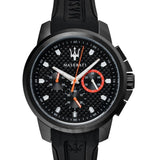 Maserati SFIDA Chronograph Quartz Stainless Steel Black Dial Watch For Men - R8851123007