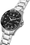 Maserati SFIDA Quartz Black Dial Stainless Steel Watch For Men - R8853140002