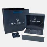 Maserati Stile Chronograph Black Dial Silver Steel Strap Watch For Men - R8873642010