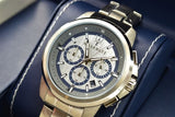 Maserati Successo Chronograph Silver Dial Silver Steel Strap Watch For Men - R8873621006