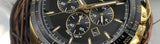 Maserati Traguardo Chronograph Black Dial Gold Steel Strap Watch For Men - R8873612041