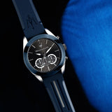 Maserati Traguardo Chronograph Blue Dial Black Silicone Strap Watch For Men - R8871612046