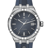 Maurice Lacroix Aikon Automatic Date Blue Dial Blue Silicone Strap Watch For Men - AI6008-SS000-430-4