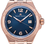 Maurice Lacroix Aikon Limited Edition Blue Dial Blue Leather Strap Watch For Men - AI6008-BRZ01-420-1