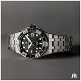 Maurice Lacroix Aikon Venturer Automatic Black Dial Silver Steel Strap Watch For Men - AI6057-SSL22-330-1