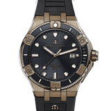 Maurice Lacroix Aikon Venturer Black Dial Black Rubber Strap Watch For Men - AI6058-BRZ0B-330-2