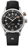Maurice Lacroix Pontos S Diver Black Dial Orange Rubber Strap Watch For Men - PT6248-SS00L-330-J