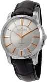 Maurice Lacroix Pontos Silver Dial Black Leather Strap Watch For Men - PT6148-SS001-131