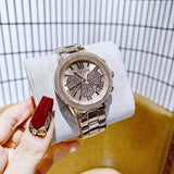 Michael Kors Bryn Chronograph Rose Gold Dial Rose Gold Steel Strap Watch For Women - MK7200