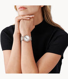 Michael Kors Darci Silver Dial Two Tone Stainless Steel Strap Watch for Women - MK3203