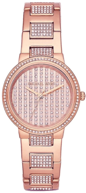 Michael Kors Gabbi Rose Gold Dial Rose Gold Steel Strap Watch For Women - MK3986