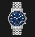 Michael Kors Hutton Chronograph Blue Dial Blue Steel Strap Watch For Men - MK8952