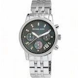 Michael Kors Jet Set Chronograph Blue Dial Silver Steel Strap Watch for Women - MK5021