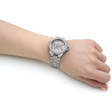 Michael Kors Lennox Quartz Silver Dial Silver Steel Strap Watch For Women - MK7234