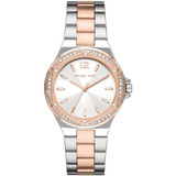 Michael Kors Lennox Three Hand Quartz Silver Dial Two Tone Steel Strap Watch For Women - MK6989