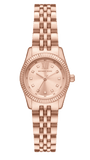 Michael Kors Lexington Three Hand Rose Gold Dial Rose Gold Steel Strap Watch For Women - MK4739
