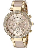 Michael Kors Parker Gold Dial Two Tone Steel Strap Watch for Women - MK6326