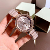 Michael Kors Parker Pink Dial Two Tone Steel Strap Watch for Women - MK5896