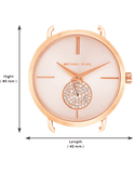 Michael Kors Portia Rose Gold Dial Rose Gold Steel Strap Watch for Women - MK3640