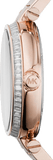 Michael Kors Skylar Maroon Dial Rose Gold Steel Strap Watch for Women - MK6086