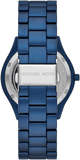 Michael Kors Slim Runway Quartz Blue Dial Blue Steel Strap Watch For Women - MK4503