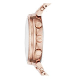 Michael Kors Sofie Chronograph Mother of Pearl White Dial Rose Gold Steel Strap Watch For Women - MK6576