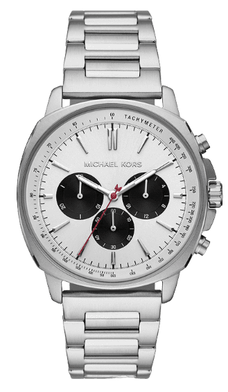Michael Kors Sullivan Quartz White Dial Silver Steel Strap Watch For Men - MK8968