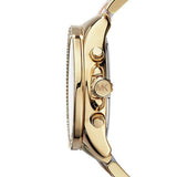 Michael Kors Wren Diamonds Gold Dial Two Tone Steel Strap Watch for Women - MK6157