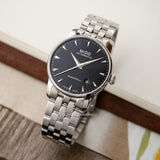 Mido Baroncelli Ii Automatic Black Dial Silver Steel Strap Watch For Men - M8600.4.18.1