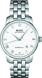 Mido Baroncelli II Automatic White Dial Silver Steel Strap Watch For Men - M8600.4.26.1