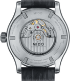 Mido Multifort Automatic Silver Dial Black Leather Strap Watch For Men - M005.430.16.031.80