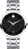 Movado 1881 Automatic Black Dial Silver Steel Strap Watch for Men - 606914