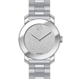 Movado Bold Crystal Dot Silver Dial Silver Steel Strap Watch For Women - 3600334