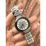 Movado Bold Crystal Pave Silver Dial Silver Steel Strap Watch for Women - 3600254