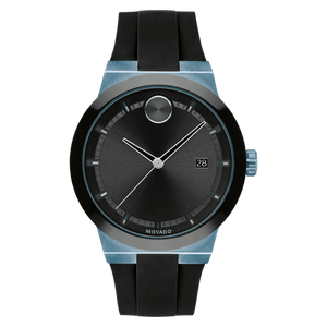 Movado Bold Fusion Black Dial Black Rubber Strap Watch for Men - 3600626
