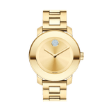 Movado Bold Gold Dial Yellow Gold Steel Strap Watch for Women - 3600104