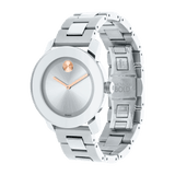 Movado Bold Silver Dial Silver Steel Strap Watch For Women - 3600084