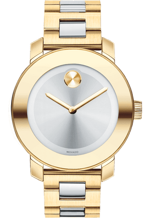 Movado Bold Silver Dial Two Tone Steel Strap Watch for Women - 3600129