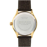 Movado Heritage Calendoplan Beige Dial Brown Leather Strap Watch for Men - 3650003