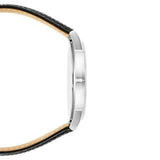 Movado Museum Blue Dial Black Leather Strap Watch For  Men - 2100009