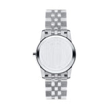 Movado Museum Classic Black Dial Silver Steel Strap Watch For Women - 0606505