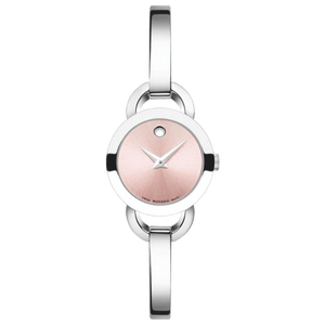 Movado Rondiro 22mm Pink Dial Stainless Steel Watch For Women - 0606797