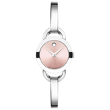 Movado Rondiro 22mm Pink Dial Stainless Steel Watch For Women - 0606797
