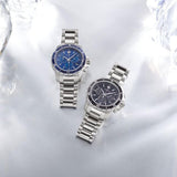 Movado Series 800 Chronograph Blue Dial Silver Steel Strap Watch For Men - 2600141