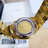 Citizen watch model nj0152-51x, gold, back view showing movement.