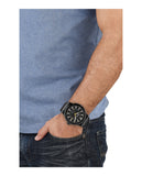 Salvatore Ferragamo F-80 Classic Black Dial Black Rubber Strap Watch for Men - SFHY01622