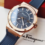 Salvatore Ferragamo F-80 Classic Black Dial Black Rubber Strap Watch for Men - SFHY02522