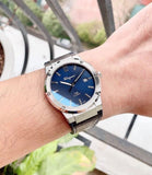 Salvatore Ferragamo F-80 Classic Blue Dial Blue Leather Strap Watch for Men - SFDT00719